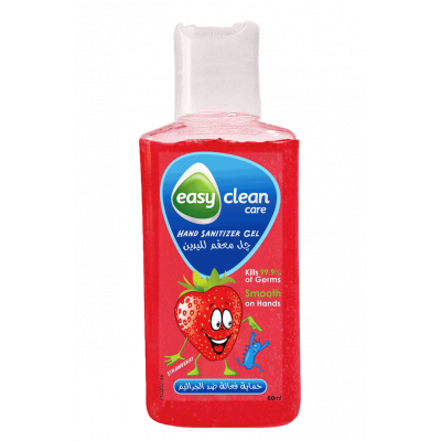 EASY CLEAN CARE STRAWBERRY FRAGRANCE ANTISEPTIC HYDRATING HAND GEL 60 ML